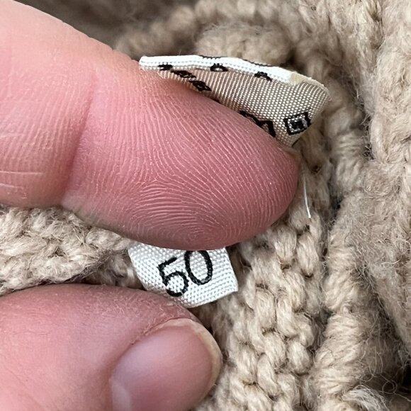 Norma Della Italian Shawl Collar Wool Blend Knit Cardigan Fishermancore Grandpa - Picture 7 of 8